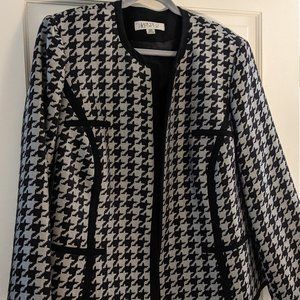 Kasper 18W Suit Coat - Black & Gray